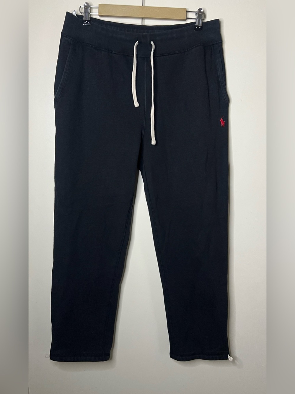 Polo Ralph Lauren Red Pony Black Fleece Sweatpants  Size L